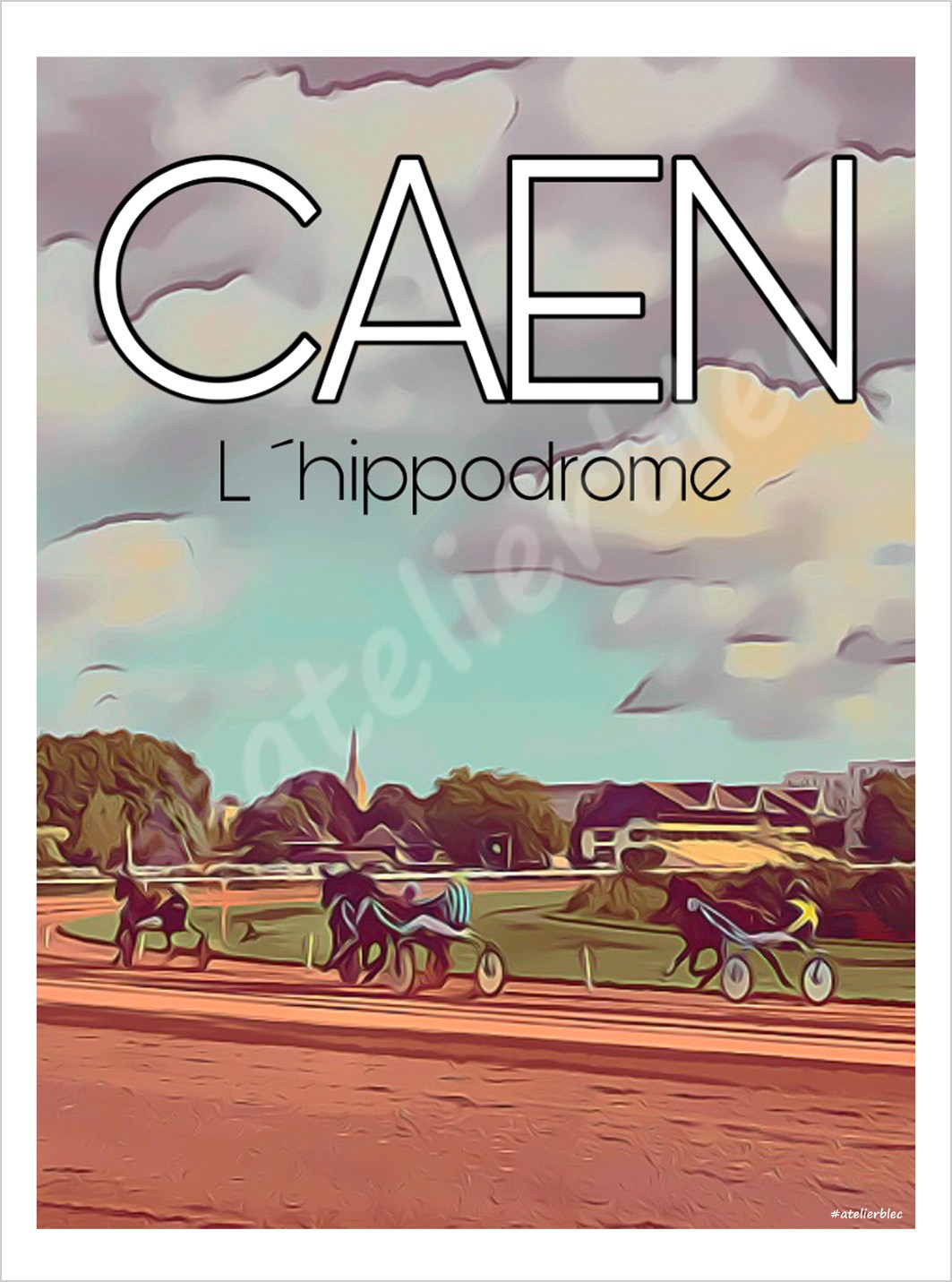 Affiche caen 3 hippodrome