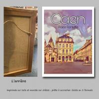 Affiche caen place fontette 17 toile