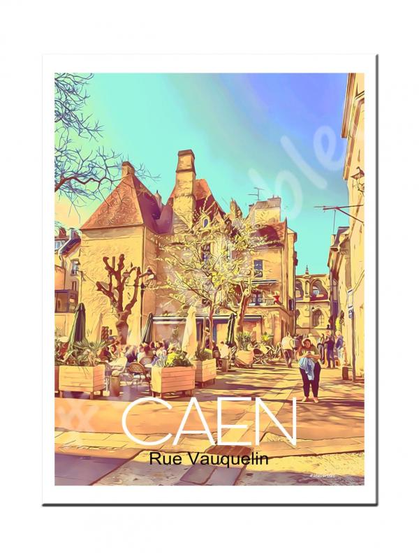 Affiche et Magnet Caen Rue Vauquelin