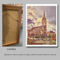 Affiche caen8 eglise st pierre toile