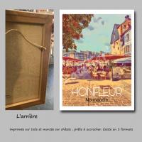 Affiche honfleur20 toile